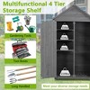 GDFStudio Bennett Modern 69" Outdoor Fir Wood Storage Shed with 3 Adjustable Shelves - 4 of 4