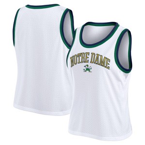 NCAA Notre Dame Fighting Irish Women's White Mesh Tank Top - 1 of 3