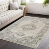 Lahome Persian Medallion Short Pile Velvet Rectangular Indoor Area Rug - 2 of 4