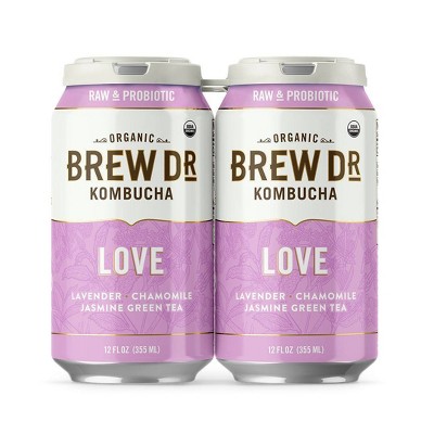 Brew Dr. Kombucha Love - 12 fl oz Cans/4pk