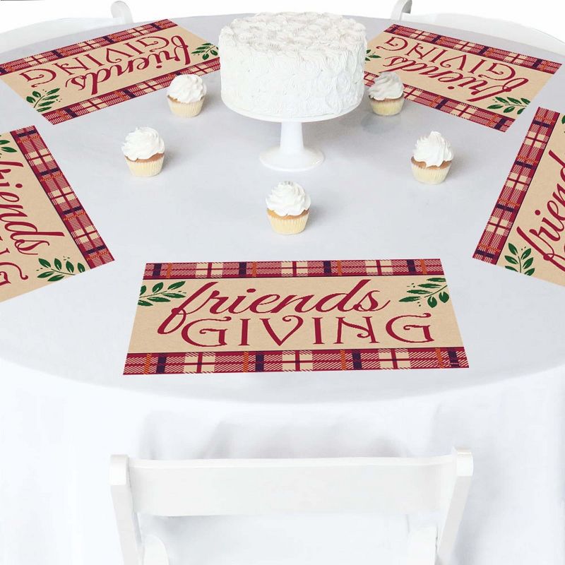 Big Dot of Happiness Friends Thanksgiving Feast - Party Table Decorations - Friendsgiving Party Placemats - Set of 16, 2 of 7