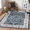 Chery Life Vintage Bohemia Large Persian Non-slip Washable Rug For Living Room Bedroom, Navy Blue - 3 of 4