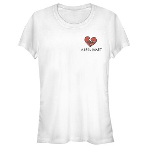Juniors Womens Cruella Rebel Heart T-Shirt - 1 of 4