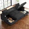 Belffin U-Shaped 6-Seater Sleeper Sectional - Modular Chenille Couch with Pull-Out Bed & Dual Storage Chaise - 3 of 4