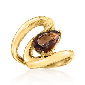 Ross-Simons 1.80 Carat Smoky Quartz Swirl Ring in 18kt Gold Over Sterling Size 7 - 1 of 4
