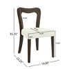 Lyngins Set of 2 Contemporary Upholstered Dining Chairs – Rubberwood Frame (300lb Capacity), Open-Back Design, Modern Minimalist Living Room Chair - 4 of 4