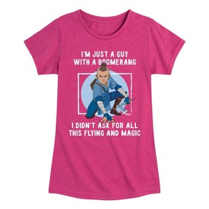 Girls' - Avatar: The Last Airbender - Boomerang Guy Fitted Short Sleeve Graphic T-Shirt - 1 of 4
