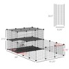 SKYONE Small Animal Playpen: Metal Mesh Cage with Door, Mallet, Configurable Shapes for Guinea - 3 of 4