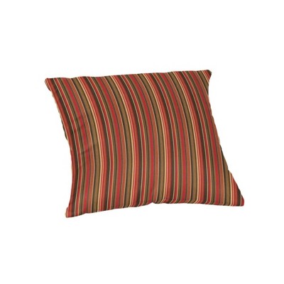 Casual Cushion Stripe Sunbrella Fabric 1-Piece Indoor/Outdoor Square Throw Pillow