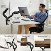 Evo Bytes Full Adjustable Dual Computer Monitor Stand - 3 of 4