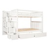 NicBex Full over Full Bunk Bed Convertible Wooden Bed Frame with Storage Stairs, Shelves, Drawers and Guardrail, No Box Spring Required - 3 of 4