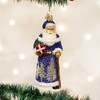 Old World Christmas Blown Glass Ornament for Christmas Tree, Glistening Midnight Santa - 2 of 2