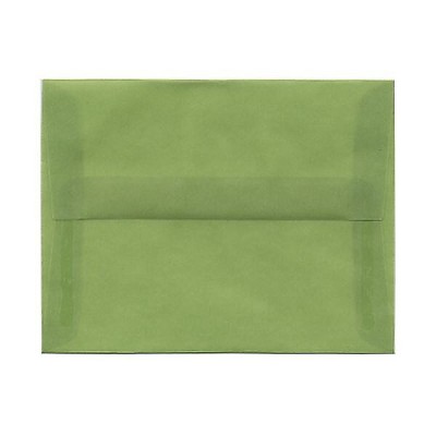 JAM Paper A2 Translucent Vellum Invitation Envelopes 4.375 x 5.75 Leaf Green PACV603