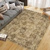 Fulvari Area Rugs with Vintage Oriental Printed Distressed Design Washable Thin Low Pile Rugs for Living Room Indoor - 3 of 4