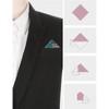 Elerevyo Men's Floral Print Soft Wedding Party Pocket Squares 1 Pcs 11.8"×11.8" - 3 of 4