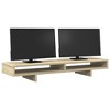 Aghana Digitals Sonoma Oak Engineered Wood Monitor Stand with 2 Storage Compartments, - 3 of 4