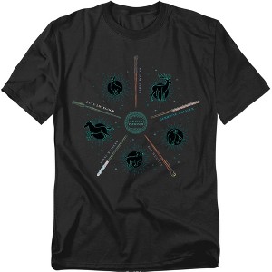 Harry Potter Expecto Patronus And Wands Adult T-Shirt - 1 of 4