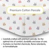 BreathableBaby Cotton Percale Fitted Sheet, For 52" x 28" Crib & Toddler Bed Mattress, Rabbits (2-Pack) - 2 of 4