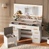45.9in Makeup Vanity Desk with LED Lights & 8 Drawers, 3 Lighting Modes, Power Outlet - for Bedroom & Powder Room - 2 of 4