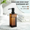 LunaLulinlk Amber Glass Soap Dispenser, Hand and Dish Soap Dispenser for Kitchen and Shower 12oz - 2 of 4