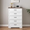 5-Drawer Wooden Dresser, 44" Tall Farmhouse Modern Storage Cabinet, Large Chest of Drawer Organizers, for Living Room, Bedroom, Entryway - 2 of 4