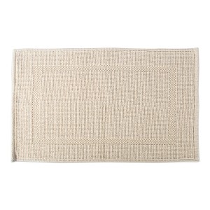 Design Imports Natural Jacquard Bordered Bath Mat - 1 of 4