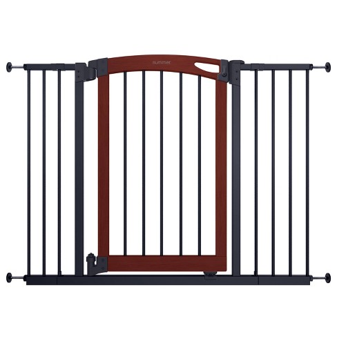 Summer Infant 32 In Deluxe Stairway Simple To Secure Wood Gate 07950 The Home Depot