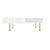 NicBex Modern Minimalist High Gloss Coffee Table with Wood Frame Home Decor Center Table for Living Room - 4 of 4