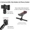 Yescom 12 Packs Microphone Boom Arm Stand Dual Mic Clips Adjustable Tripod Phone Holder Dual Mic Clips+Phone Holder - 4 of 4
