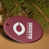 University of Chicago Maroons Logo Porcelain Holiday Christmas Tree Ornament - 4 of 4