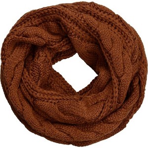 Zuppad Womens Thick Ribbed Knit Winter Infinity Circle Loop Scarf - 1 of 4