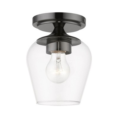 Livex Lighting Willow 1 - Light Flush Mount in  Black Chrome