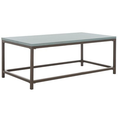 48" Barn Blue Pine Wood Rectangular Coffee Table with Storage