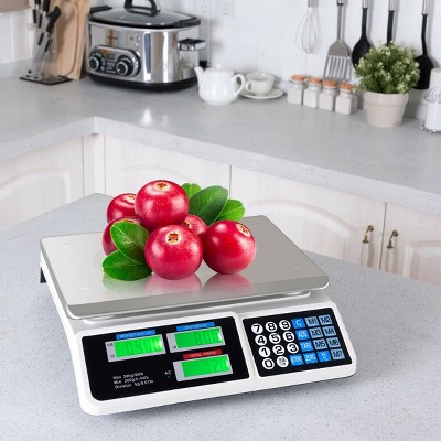 66LB Digital Commercial Food Meat Weight Scale with Dual LCD Display
