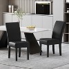 NicBex Set of 2 Modern PU Leather Dining Chairs, Minimalist Rubberwood Legs Design, Upholstered Kitchen Side Chairs - 2 of 4