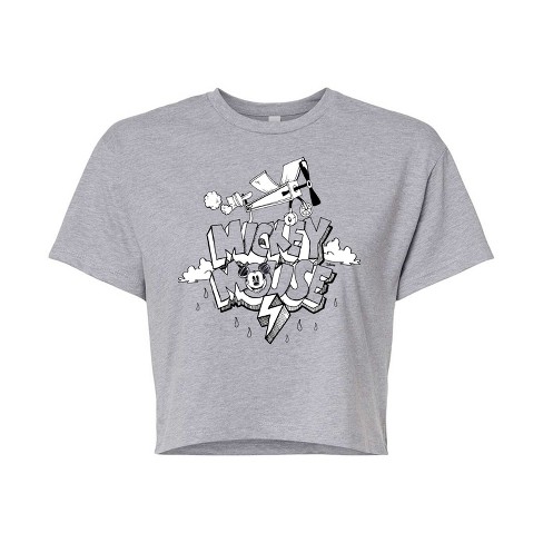 Women's - Disney - Mickey Mouse Cropped Graphic T-Shirt - image 1 of 4