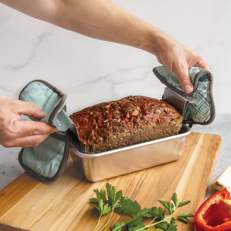 Nordic Ware Aluminum Meat Loaf Pan Silver, 4 of 5