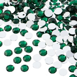 John Bead 1000-Piece 6mm (SS28) Green Acrylic Round Flat Back Rhinestones - 1 of 4