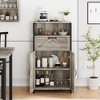 Garvee Farmhouse Storage Cabinet, Bathroom Cabinet with Doors and Drawer, Standing Buffet Cabinet, for Living Room, Bedroom, Home, Kitchen, Gray - 4 of 4