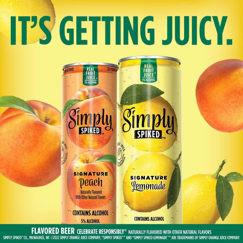 Simply Spiked Peach Variety Pack - 12pk/12 fl oz Cans, 6 of 12