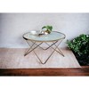 Valora Frosted Glass Top & Champagne Finish Coffee Table - 3 of 4