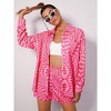 Womens 2 Piece Pajama Sets Lounge Sets Button Down Pajama Pajama Shorts Co-ords Fashion Fall Outfits - 3 of 4