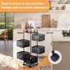 5 Tier Rotating Kitchen Storage Rack, Metal Mesh Rolling Cart Organizer w/ Top Lid, Organizador de Frutas Y Verduras for Fruit Vegetable Grocery - 4 of 4