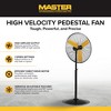 Master High Velocity Oscillating Pedestal Fan, 3 Speed Portable Metal Standing Fan with Adjustable Height - Powerful & Efficient Cooling, 24 Inch - 2 of 4
