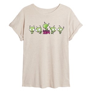 Women's - Invader Zim - Dancing Gir Oversized Graphic T-Shirt - 1 of 4