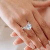 Pompeii3 Certified 5 1/2Ct Muse Cushion Diamond Engagement Ring 14k Gold or Pt Lab Created - 4 of 4