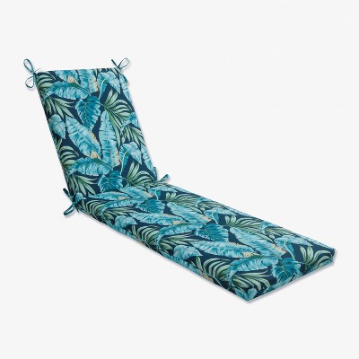 80" x 23" x 3" Outdoor/Indoor Chaise Lounge Cushion Tortola Midnight Blue - Pillow Perfect: Weather-Resistant Polyester Fiber