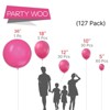PartyWoo Balloons Hot Pink Magenta Fuchsia Dark 36 18 12 10 5 Inch 127 pcs - 2 of 4