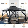HAPPATIO Patio Soft Top Canopy Gazebo, Ventilated Double Roof & Mosquito Netting, Outdoor Gazebo with Metal Frame - 3 of 4