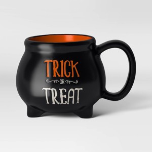 15 fl oz Halloween Stoneware Figural Trick or Treat Cauldron Mug - Hyde and EEK! Boutique™: Microwave & Dishwasher Safe - 1 of 3
